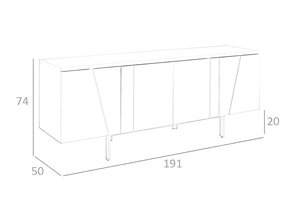 Buffet Et Acier Blanc 3112 ANGEL CERDA 5 Buffet Et Acier Blanc 3112 ANGEL CERDA – Image 5