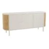 Buffet 3 Portes En Rotin "Molly" 180cm Blanc & Beige
