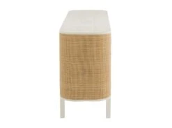 Buffet 3 Portes En Rotin "Molly" 180cm Blanc & Beige -Mobilier De Restaurant buffet 19090829
