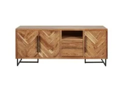 Buffet 3 Portes & 2 Tiroirs "Ridoma" 200cm Marron