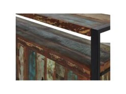 Bahut 4 Portes En Bois "Delhio" 175cm Marron & Noir -Mobilier De Restaurant buffet 19090983