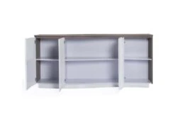 Bahut 4 Portes En Bois "Pyloza" 200cm Blanc Laqué -Mobilier De Restaurant buffet 19091089