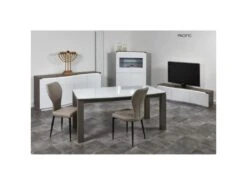 Bahut 4 Portes En Bois "Pyloza" 200cm Blanc Laqué -Mobilier De Restaurant buffet 19091091