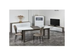 Bahut 4 Portes En Bois "Pyloza" 200cm Blanc Laqué -Mobilier De Restaurant buffet 19091093