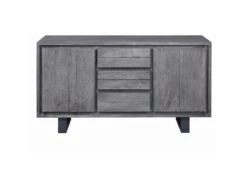 Bahut 2 Portes & 3 Tiroirs "Tajo" 150cm Gris