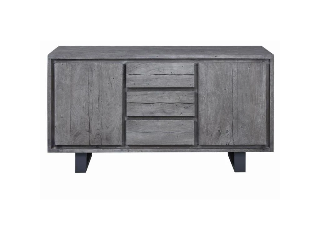 Bahut 2 Portes & 3 Tiroirs "Tajo" 150cm Gris 1 Bahut 2 Portes & 3 Tiroirs "Tajo" 150cm Gris