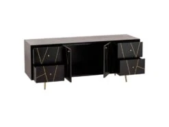 Buffet 4 Tiroirs & 2 Portes "Remina" 150cm Noir & Or -Mobilier De Restaurant buffet 19091541