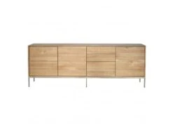 Buffet 3 Tiroirs & 3 Portes "Kubico" 225cm Chêne -Mobilier De Restaurant buffet 19092027