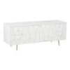 Buffet 4 Tiroirs & 2 Portes "Remina" 150cm Blanc & Or
