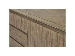 Bahut 3 Portes & 3 Tiroirs "Mirano" 220cm Marron -Mobilier De Restaurant buffet 19092115