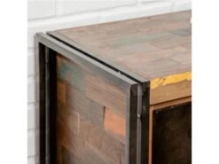 Buffet En Teck Industriel "Loft" 190cm Marron -Mobilier De Restaurant buffet 19092271