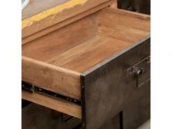 Buffet En Teck Industriel "Loft" 190cm Marron -Mobilier De Restaurant buffet 19092273