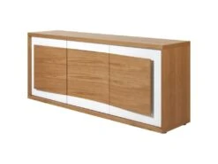 Bahut 3 Portes En Bois "Binka" 210cm Chêne & Blanc -Mobilier De Restaurant buffet 19092419