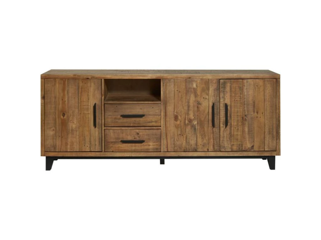 Buffet 3 Portes & 2 Tiroirs "Favola" 200cm Marron 1 Buffet 3 Portes & 2 Tiroirs "Favola" 200cm Marron