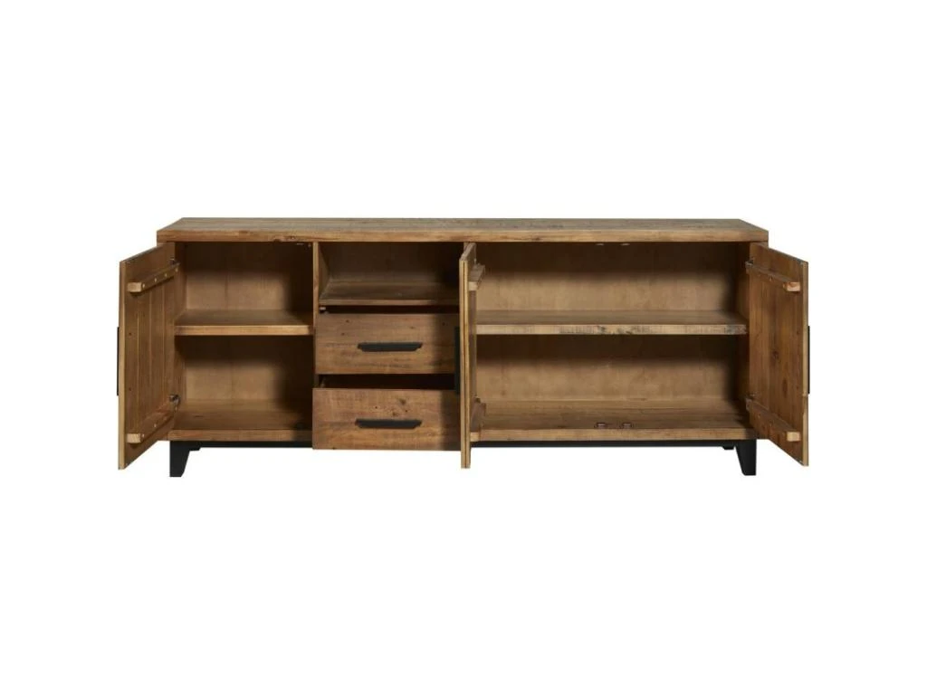 Buffet 3 Portes & 2 Tiroirs "Favola" 200cm Marron 2 Buffet 3 Portes & 2 Tiroirs "Favola" 200cm Marron – Image 2