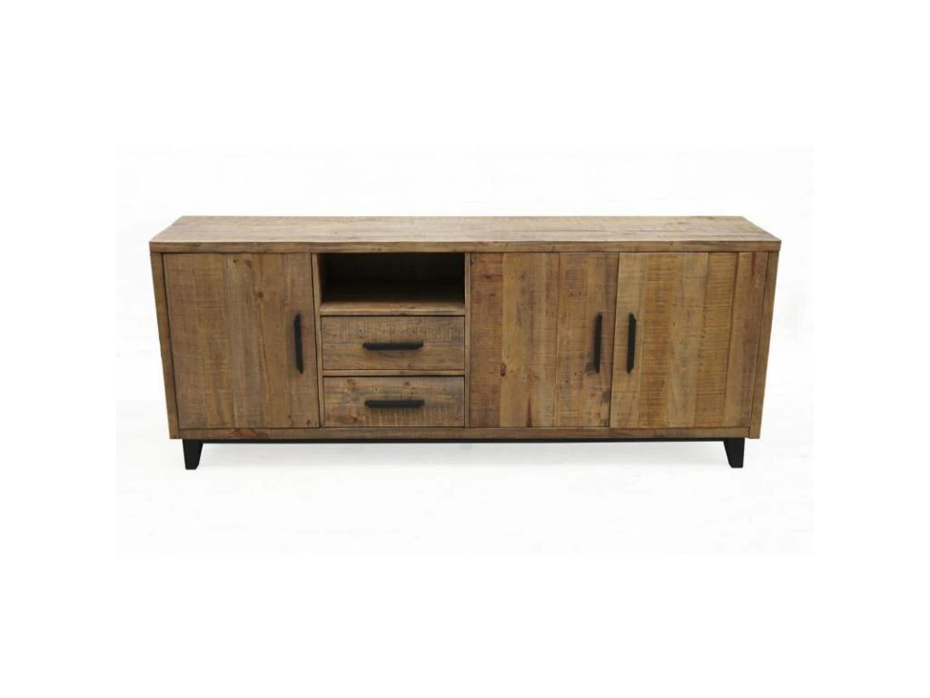 Buffet 3 Portes & 2 Tiroirs "Favola" 200cm Marron 5 Buffet 3 Portes & 2 Tiroirs "Favola" 200cm Marron – Image 5
