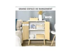 Buffet Design ULRICH Blanc Et Bois -Mobilier De Restaurant buffet 19194089