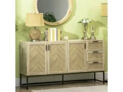 Buffet Motif Chevron JOHN Bois Et Noir -Mobilier De Restaurant buffet 19194107