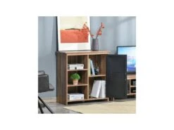 Buffet 3 Niches GSTAAD Bois Et Noir -Mobilier De Restaurant buffet 19194193