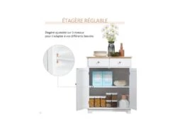 Buffet 2 Portes MONIA Blanc -Mobilier De Restaurant buffet 19194463