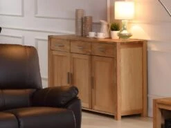 Buffet BROCELIANDE II - 3 Portes Et 3 Tiroirs - Chêne Huilé