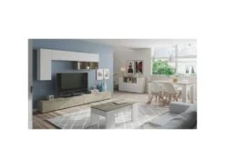 Buffet 3 Portes Blanc/Chêne - ARTICA - L 150 X L 41 X H 76 Cm -Mobilier De Restaurant buffet 19720609