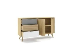 Buffet 2 Portes 3 Tiroir Bois/Blanc/Gris - FAEL -Mobilier De Restaurant buffet 19901293