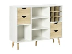 Buffet Scandinave ALCOY Blanc Et Bois