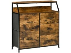 Buffet Industriel VITERBE Bois Et Noir