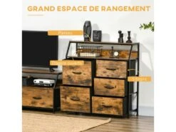 Buffet Industriel VITERBE Bois Et Noir -Mobilier De Restaurant buffet 21023953