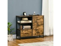 Buffet étagères ATHLONE Bois Et Noir -Mobilier De Restaurant buffet 21023991