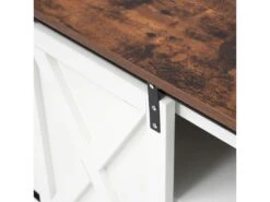 Buffet Avec 2 Portes Coulissantes + Compartiments - étagères Réglables - Blanc -Mobilier De Restaurant buffet 21026421