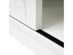 Buffet Avec 2 Portes Coulissantes + Compartiments - étagères Réglables - Blanc -Mobilier De Restaurant buffet 21026423