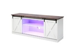 Buffet Avec 2 Portes Coulissantes + Compartiments - étagères Réglables - Blanc -Mobilier De Restaurant buffet 21026427