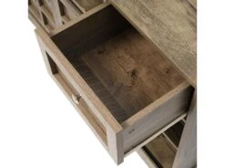 Buffet Avec 2 Portes Coulissantes + Compartiments - étagères Réglables - Naturel -Mobilier De Restaurant buffet 21026567