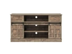 Buffet Avec 2 Portes Coulissantes + Compartiments - étagères Réglables - Naturel -Mobilier De Restaurant buffet 21026579