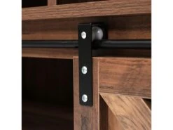 Buffet Avec 2 Portes Coulissantes + Compartiments - étagères Réglables - Marron Foncé -Mobilier De Restaurant buffet 21026639