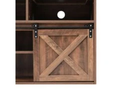 Buffet Avec 2 Portes Coulissantes + Compartiments - étagères Réglables - Marron Foncé -Mobilier De Restaurant buffet 21026641