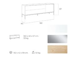 Buffet Bois Chêne Et Laqué Portes Avec Push Pieds époxy Acier Inoxydable -Mobilier De Restaurant buffet 21098105