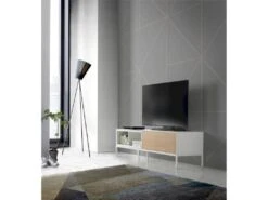 Buffet Bois Chêne Et Laqué 1 Tiroir Avec Push Pieds Inox -Mobilier De Restaurant buffet 21098167