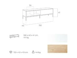 Buffet Bois Chêne Et Laqué 1 Tiroir Avec Push Pieds Inox -Mobilier De Restaurant buffet 21098171