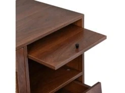 Buffet Avec 3 Portes Et 2 Tiroirs - Portes En Résine Tressée - Style Campagnard - Marron 14 Buffet Avec 3 Portes Et 2 Tiroirs - Portes En Résine Tressée - Style Campagnard - Marron -Mobilier De Restaurant buffet 21268039