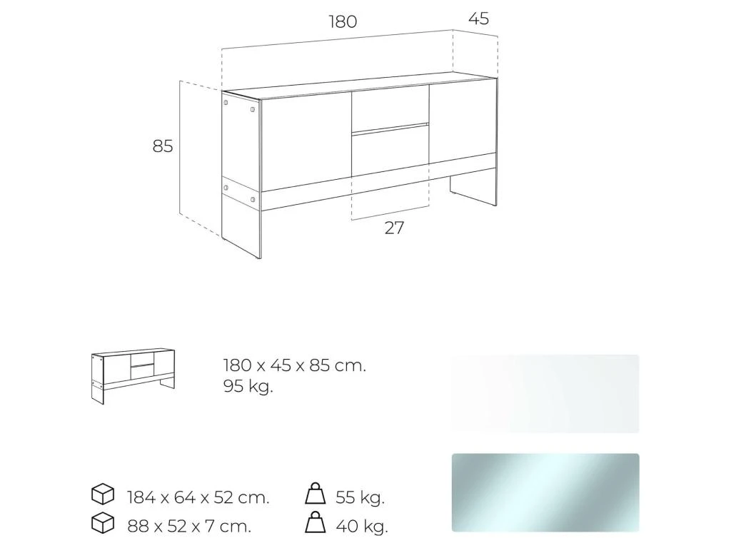 Buffet Bois Avec Latéraux En Verre 7 Buffet Bois Avec Latéraux En Verre – Image 7