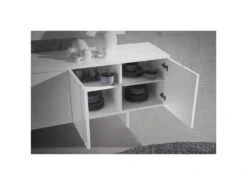 Buffet Laqué Et Détails Acier Chromé Pieds Acier Chromé -Mobilier De Restaurant buffet 21305935