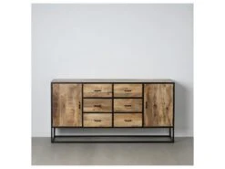 Buffet 2 Portes 6 Tiroirs Brut/Métal - AMANDIA -Mobilier De Restaurant buffet 21951999