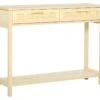 Console 2 Tiroirs Cannage Rotin MILDURA Aspect Bois Cair