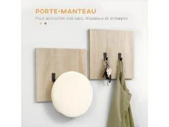 Organisateur D'entrée 5 éléments CALMS Aspect Chêne Clair Et Noir -Mobilier De Restaurant buffet 21987421