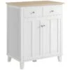 Buffet 2 Portes SONIA Coloris Bois Et Blanc