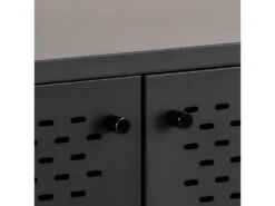 Newcastle Buffet L125 Avec 3 Portes Grillagées En Métal Noir. -Mobilier De Restaurant buffet 22047563