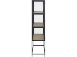 Sea Armoire Vitrine Avec 2 Portes Vitrées, Noir. -Mobilier De Restaurant buffet 22047621